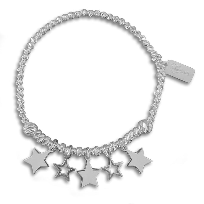 Sterling Silver All The Stars Bracelet