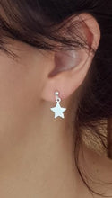 Sterling Silver Flat Star Earrings