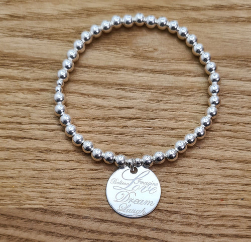 Sterling Silver Believe Imagine