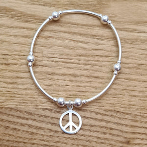 Sterling Silver Peace Bracelet