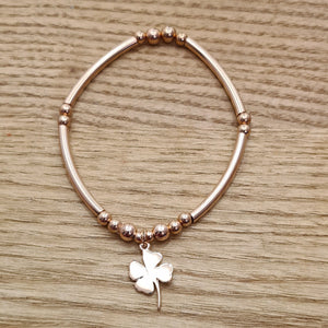 Rose Gold Four Leaf Clover Bracelet